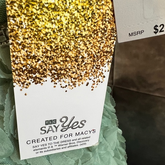 Say Yes to The Dress NWT Mint Green Long Formal Gown Dress.  Size 0 - Picture 8 of 9